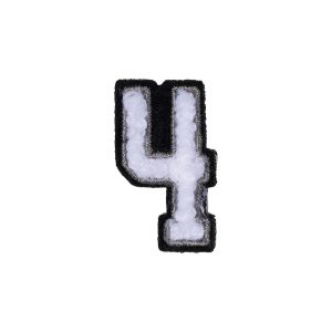 Number 4 Patch – 4 Black/White