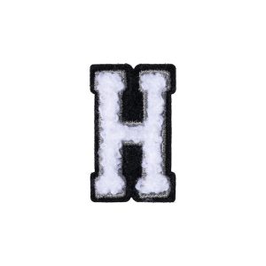 Letter H Patch – H Black/White